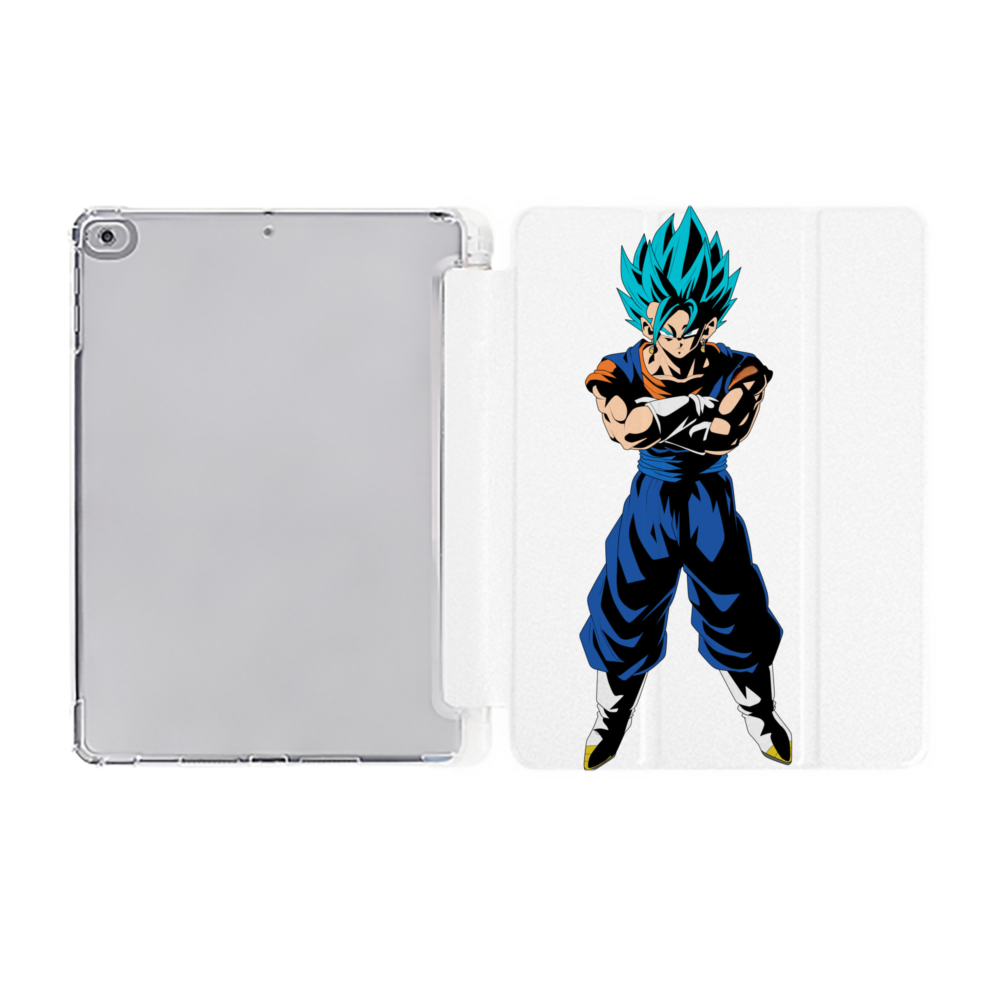 （画像用） ドラゴンボール ベジット DRAGON BALL Vegetto IPad ケース ペン収納付き 三つ折りスタンド PUレザー×シリコン 対応機種9.5/10.5/10.9インチ
